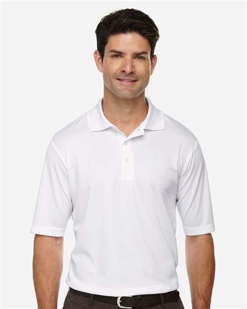 Core 365 88181T Men's Tall Origin Performance Piqué Polo - White - model front