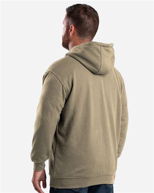 Berne Apparel SZ101 Men's Heritage Thermal Lined Hooded Sweatshirt - Alpine Green - model back