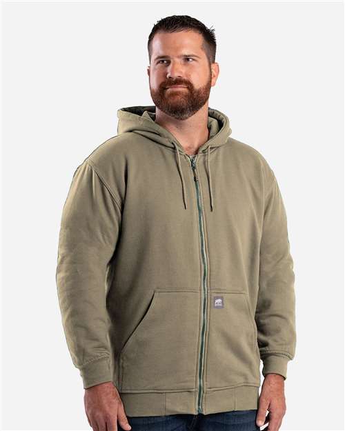 Berne Apparel SZ101 Men's Heritage Thermal Lined Hooded Sweatshirt - Alpine Green - model front