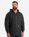 Berne Apparel SZ101 Men's Heritage Thermal Lined Hooded Sweatshirt - Black - model front