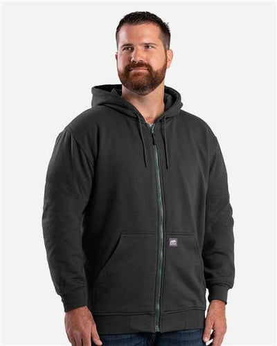Berne Apparel SZ101 Men's Heritage Thermal Lined Hooded Sweatshirt - Black - model front