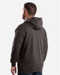 Berne Apparel SZ101 Men's Heritage Thermal Lined Hooded Sweatshirt - Charcoal - model back