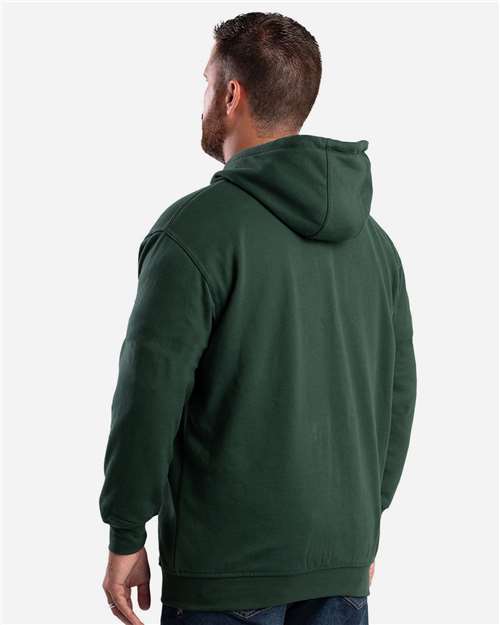 Berne Apparel SZ101 Men's Heritage Thermal Lined Hooded Sweatshirt - Green - model back