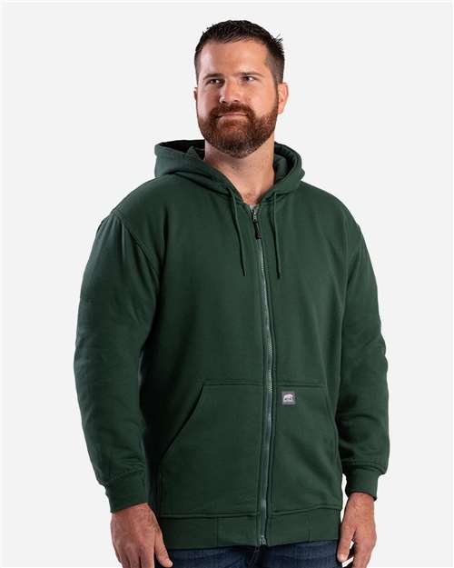 Berne Apparel SZ101 Men's Heritage Thermal Lined Hooded Sweatshirt - Green - model front