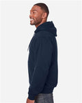 Berne Apparel SZ101 Men's Heritage Thermal Lined Hooded Sweatshirt - Navy - model side