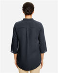 Devon & Jones DP611W Women's Perfect Fit Three-Quarter Sleeve Crepe Tunic - Black - model back