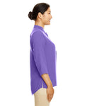 Devon & Jones DP611W Women's Perfect Fit Three-Quarter Sleeve Crepe Tunic - Grape - model side
