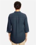 Devon & Jones DP611W Women's Perfect Fit Three-Quarter Sleeve Crepe Tunic - Navy - model back