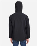 Core 365 CE712 Men's Barrier Packable Rain Jacket - Black - model back