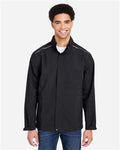 Core 365 CE712 Men's Barrier Packable Rain Jacket - Black - model front