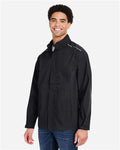 Core 365 CE712 Men's Barrier Packable Rain Jacket - Black - model side