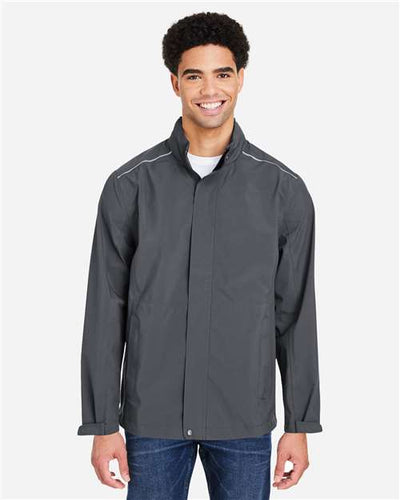 Core 365 CE712 Men's Barrier Packable Rain Jacket - Carbon - model front