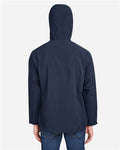 Core 365 CE712 Men's Barrier Packable Rain Jacket - Classic Navy - model back
