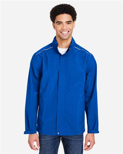 Core 365 CE712 Men's Barrier Packable Rain Jacket - True Royal - model front