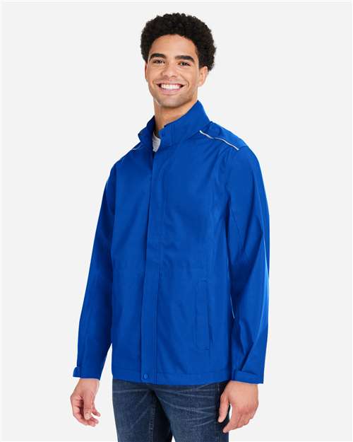 Core 365 CE712 Men's Barrier Packable Rain Jacket - True Royal - model side