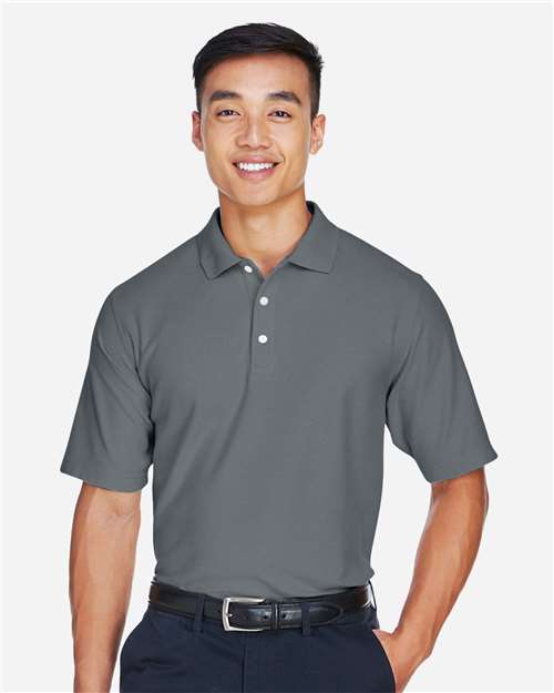 Devon & Jones DG150 Men's DRYTEC20 Performance Polo - Graphite - model front