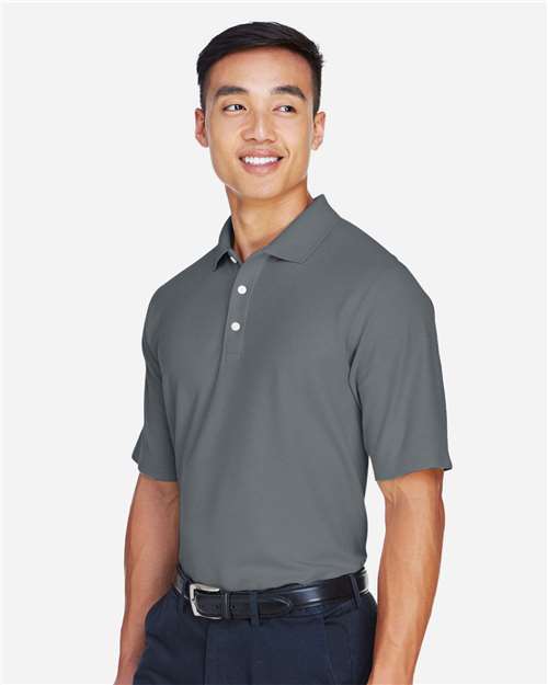 Devon & Jones DG150 Men's DRYTEC20 Performance Polo - Graphite - model side