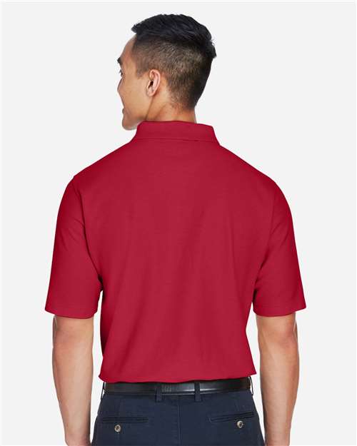 Devon & Jones DG150 Men's DRYTEC20 Performance Polo - Red - model back