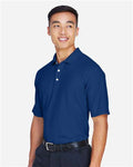 Devon & Jones DG150 Men's DRYTEC20 Performance Polo - True Royal - model side