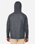 Core 365 CE808 Unisex Techno Lite Hybrid Hooded Jacket - Carbon - model back