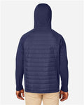 Core 365 CE808 Unisex Techno Lite Hybrid Hooded Jacket - Classic Navy - model back