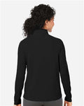 Devon & Jones DG425W Women's Raleigh Stretch Quarter-Zip Pullover - Black - model back