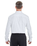 Devon & Jones DG532 Men's Crown Collection Royal Dobby Dress Shirt - White - model back