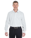 Devon & Jones DG532 Men's Crown Collection Royal Dobby Dress Shirt - White - model front