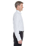 Devon & Jones DG532 Men's Crown Collection Royal Dobby Dress Shirt - White - model side