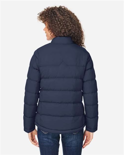 Core 365 CE720W Women's Inspire Puffer Jacket - Classic Navy - model back
