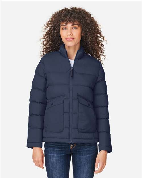 Core 365 CE720W Women's Inspire Puffer Jacket - Classic Navy - model front