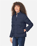 Core 365 CE720W Women's Inspire Puffer Jacket - Classic Navy - model side