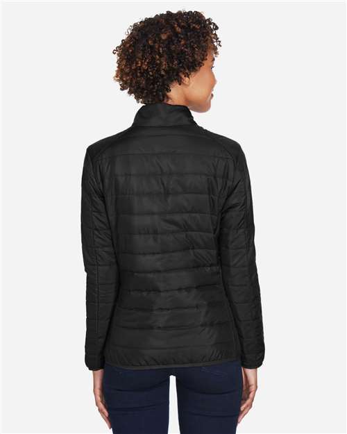 Core 365 CE700W Women's Prevail Packable Puffer Jacket - Black - model back