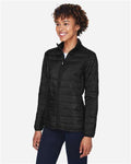 Core 365 CE700W Women's Prevail Packable Puffer Jacket - Black - model side