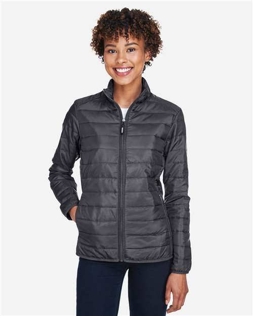 Core 365 CE700W Women's Prevail Packable Puffer Jacket - Carbon - model front