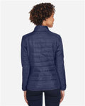 Core 365 CE700W Women's Prevail Packable Puffer Jacket - Classic Navy - model back