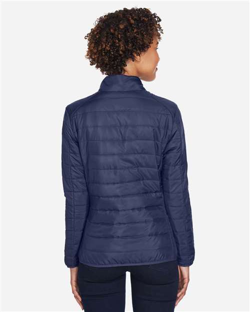 Core 365 CE700W Women's Prevail Packable Puffer Jacket - Classic Navy - model back