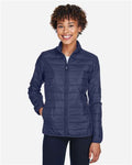 Core 365 CE700W Women's Prevail Packable Puffer Jacket - Classic Navy - model front