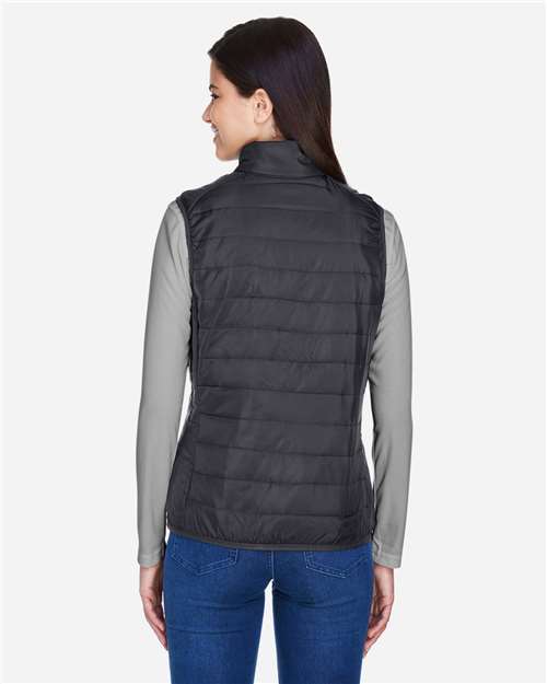 Core 365 CE702W Women's Prevail Packable Puffer Vest - Carbon - model back
