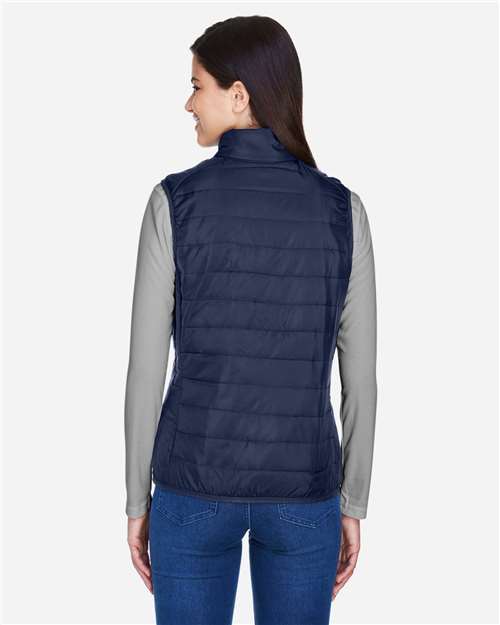Core 365 CE702W Women's Prevail Packable Puffer Vest - Classic Navy - model back