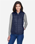 Core 365 CE702W Women's Prevail Packable Puffer Vest - Classic Navy - model front
