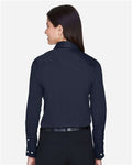 Devon & Jones DG530W Women's Crown Collection Solid Stretch Twill Woven Dress Shirt - Navy - model back