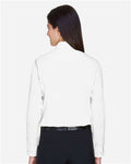 Devon & Jones DG530W Women's Crown Collection Solid Stretch Twill Woven Dress Shirt - White - model back