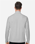 Devon & Jones DG425 Men's Raleigh Stretch Quarter-Zip Pullover - Grey - model back