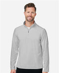 Devon & Jones DG425 Men's Raleigh Stretch Quarter-Zip Pullover - Grey - model front