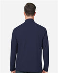 Devon & Jones DG425 Men's Raleigh Stretch Quarter-Zip Pullover - Navy - model back