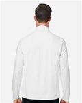 Devon & Jones DG425 Men's Raleigh Stretch Quarter-Zip Pullover - White - model back