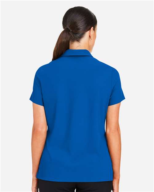 Devon & Jones DG110W Women's CrownLux Performance Windsor Welded Polo - French Blue - model back