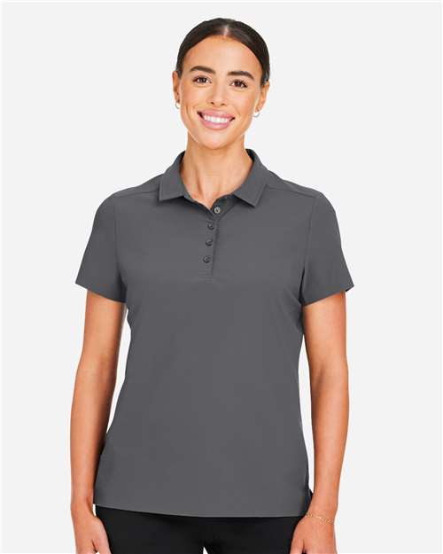 Devon & Jones DG110W Women's CrownLux Performance Windsor Welded Polo - Graphite - model front
