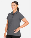 Devon & Jones DG110W Women's CrownLux Performance Windsor Welded Polo - Graphite - model side